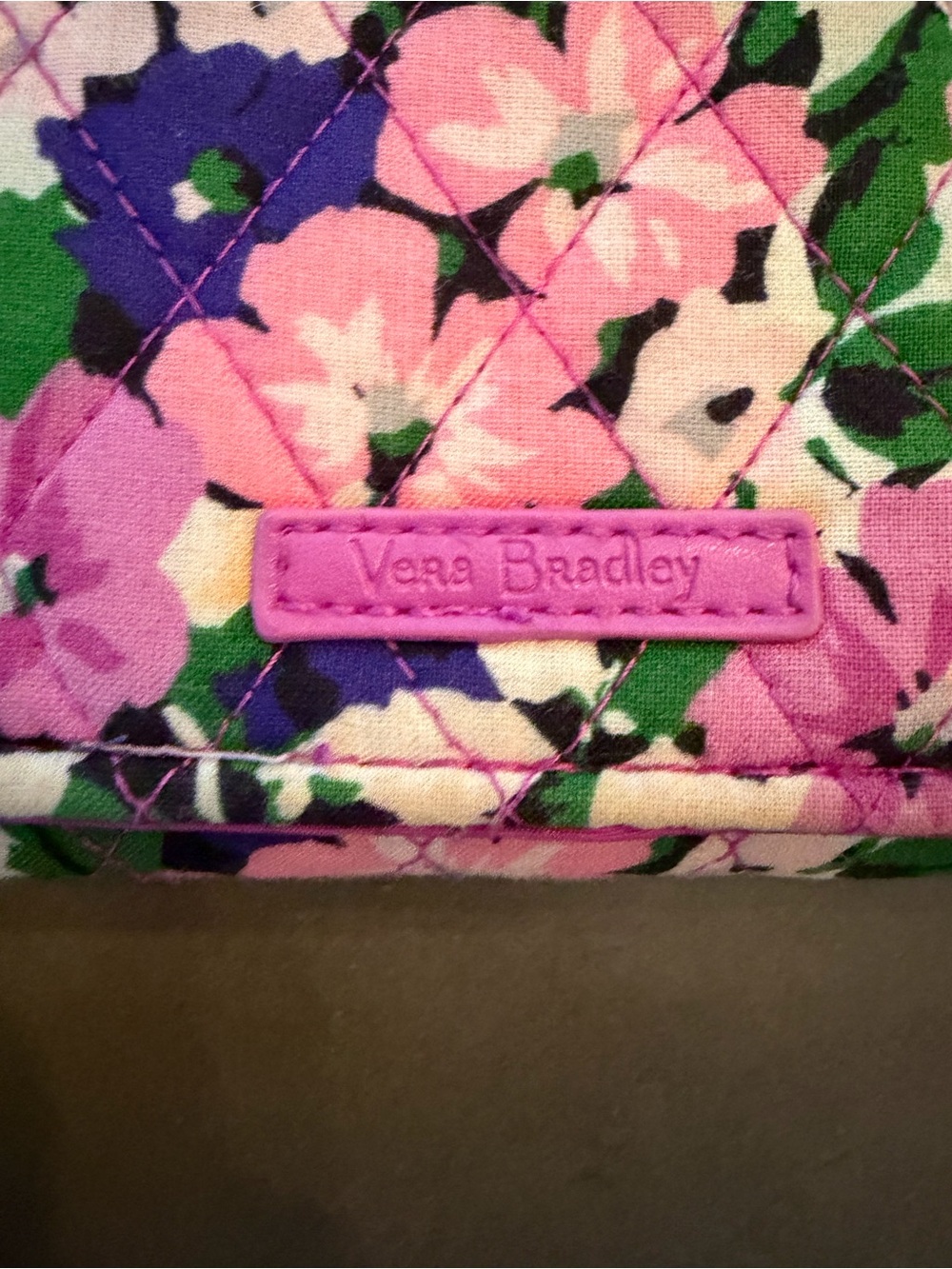 Vera Bradley Pink Floral Quilted Clutch Wallet Cottagecore Preppy - Picture 3 of 7